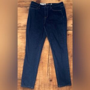 Seven7 Dark Blue Denim High Rise Skinny Jeans Women’s 12